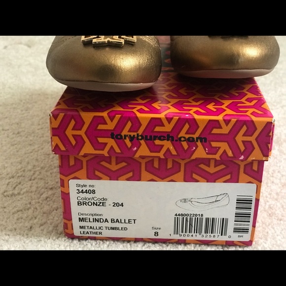 💕💕Tory Burch Melina Ballet-Bronze TumbledLeather - Picture 8 of 8